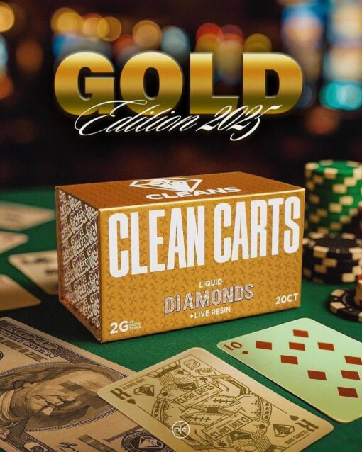 clean carts disposable 2g gold edition