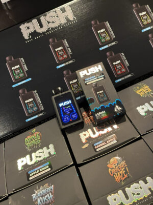 push disposable with screen